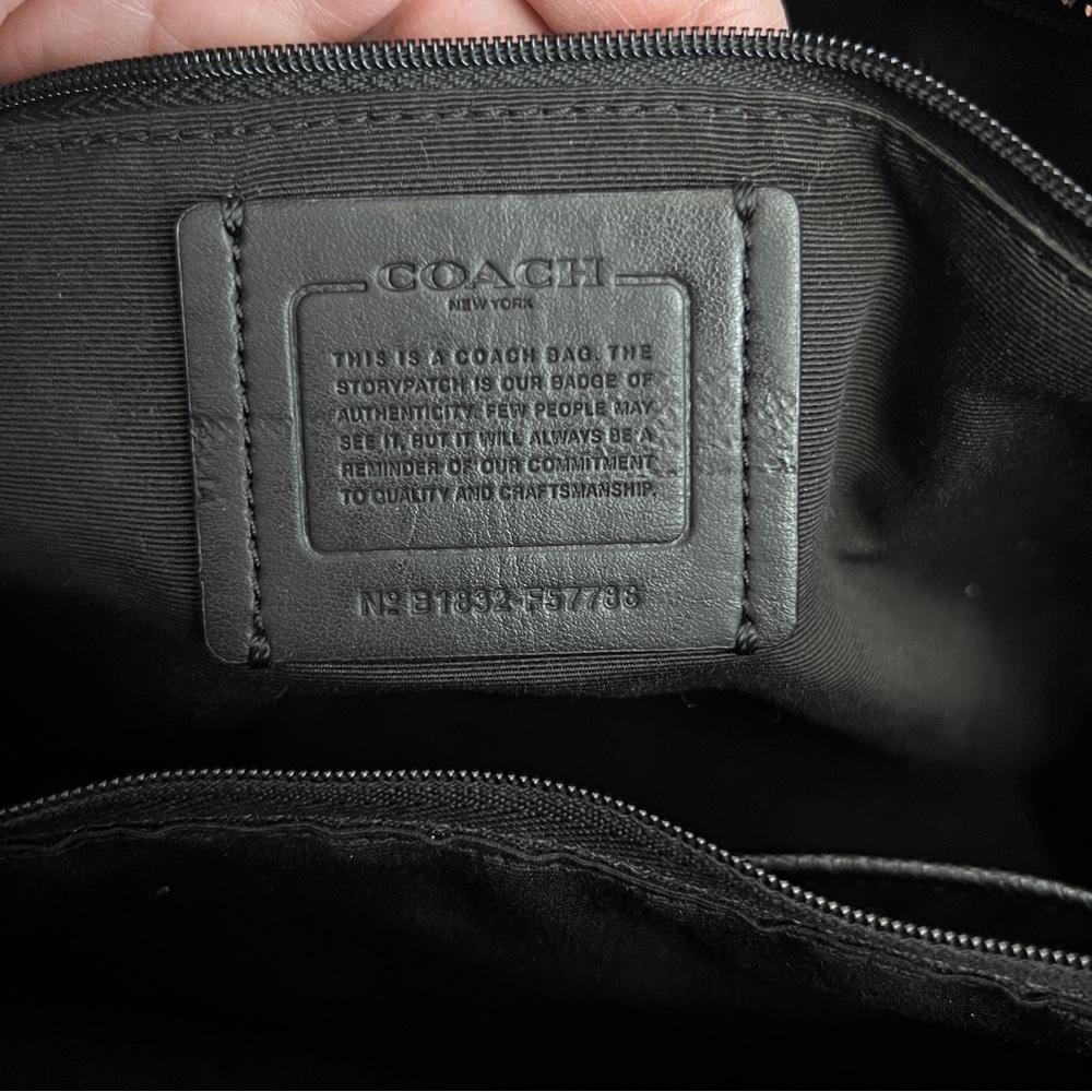 Coach Black Pebbled Leather Diaper Bag - Picture 8 of 8